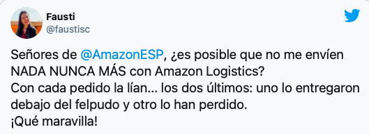 Problematica con las Entregas  Amazon